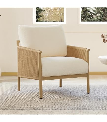 Amazon.com: WANGHAI2024M Rattan Chair Vintage Wicker Chair, Nordic
